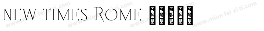 new times Rome字体转换